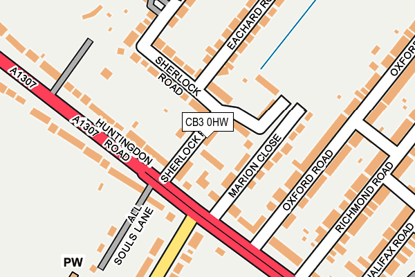 CB3 0HW map - OS OpenMap – Local (Ordnance Survey)