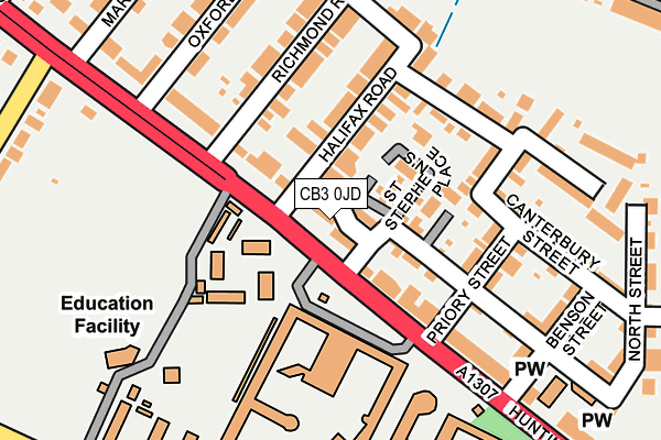 CB3 0JD map - OS OpenMap – Local (Ordnance Survey)