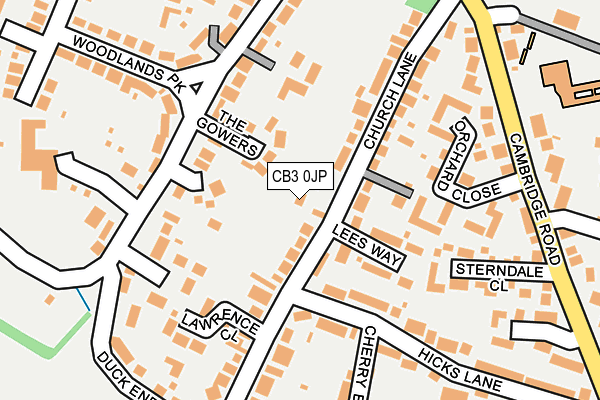 CB3 0JP map - OS OpenMap – Local (Ordnance Survey)