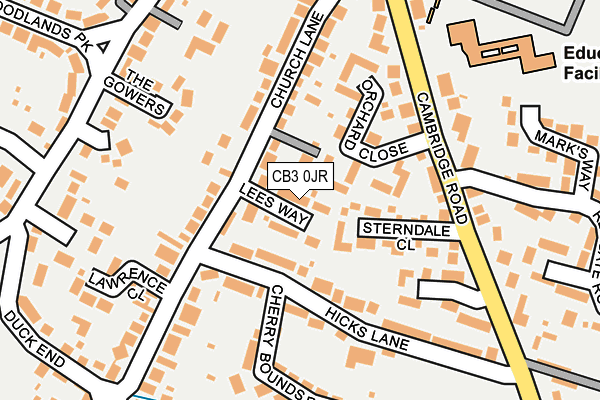 CB3 0JR map - OS OpenMap – Local (Ordnance Survey)