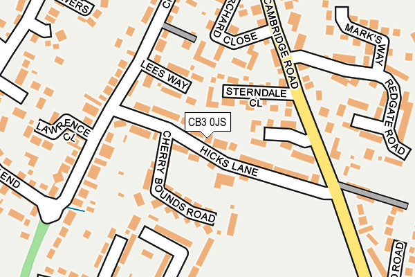 CB3 0JS map - OS OpenMap – Local (Ordnance Survey)
