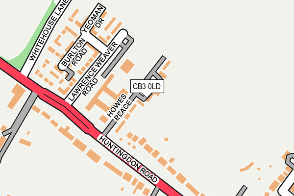 CB3 0LD map - OS OpenMap – Local (Ordnance Survey)