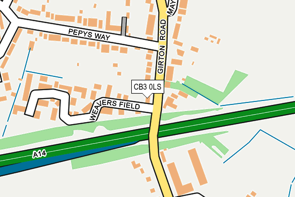 CB3 0LS map - OS OpenMap – Local (Ordnance Survey)