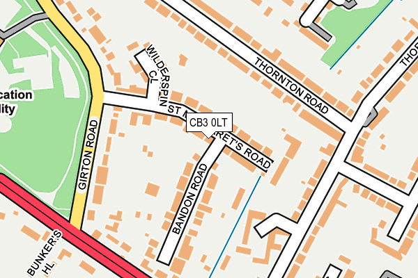 CB3 0LT map - OS OpenMap – Local (Ordnance Survey)