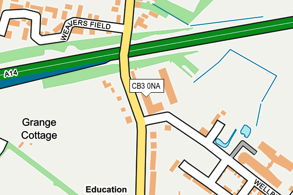 CB3 0NA map - OS OpenMap – Local (Ordnance Survey)