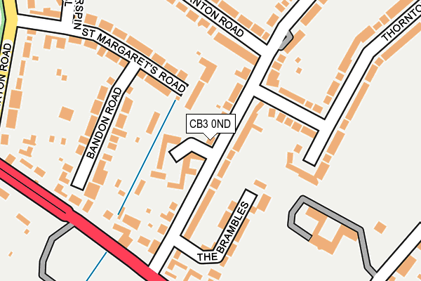 CB3 0ND map - OS OpenMap – Local (Ordnance Survey)