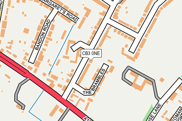 CB3 0NE map - OS OpenMap – Local (Ordnance Survey)