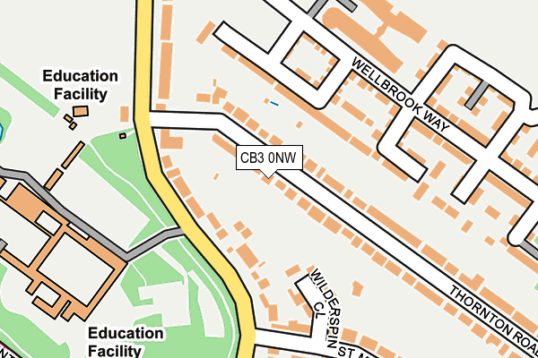 CB3 0NW map - OS OpenMap – Local (Ordnance Survey)