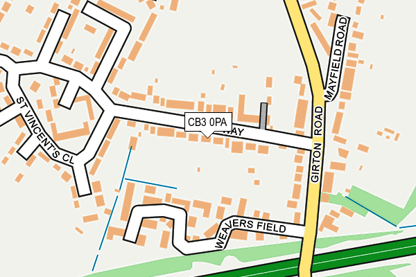 CB3 0PA map - OS OpenMap – Local (Ordnance Survey)