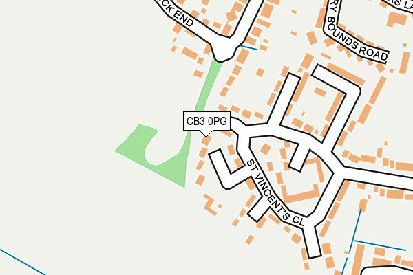 CB3 0PG map - OS OpenMap – Local (Ordnance Survey)