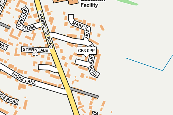 CB3 0PP map - OS OpenMap – Local (Ordnance Survey)