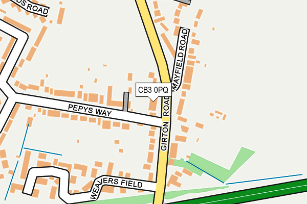 CB3 0PQ map - OS OpenMap – Local (Ordnance Survey)