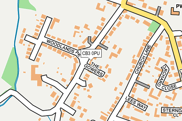 CB3 0PU map - OS OpenMap – Local (Ordnance Survey)