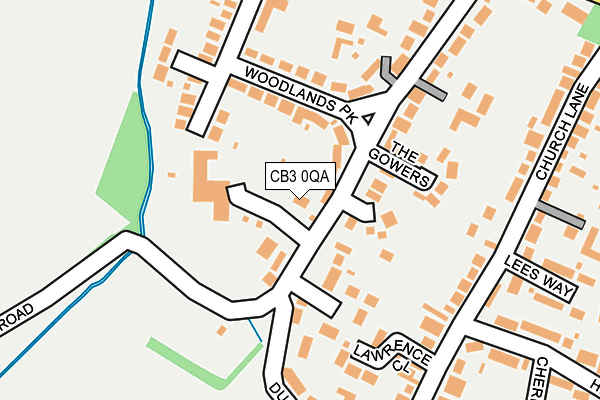 CB3 0QA map - OS OpenMap – Local (Ordnance Survey)