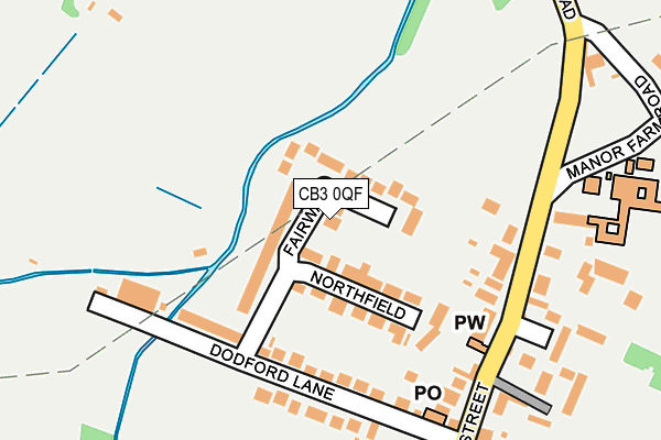 CB3 0QF map - OS OpenMap – Local (Ordnance Survey)