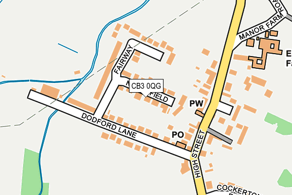 CB3 0QG map - OS OpenMap – Local (Ordnance Survey)