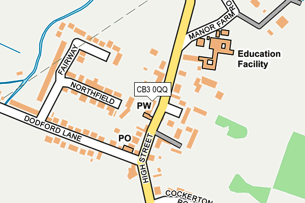CB3 0QQ map - OS OpenMap – Local (Ordnance Survey)