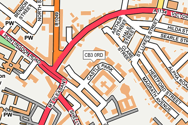 CB3 0RD map - OS OpenMap – Local (Ordnance Survey)