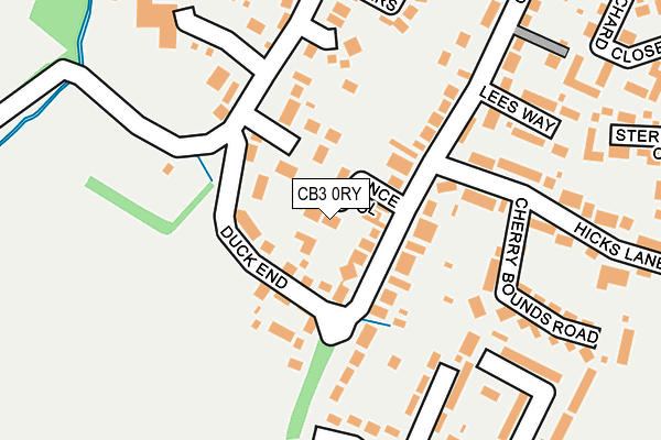 CB3 0RY map - OS OpenMap – Local (Ordnance Survey)