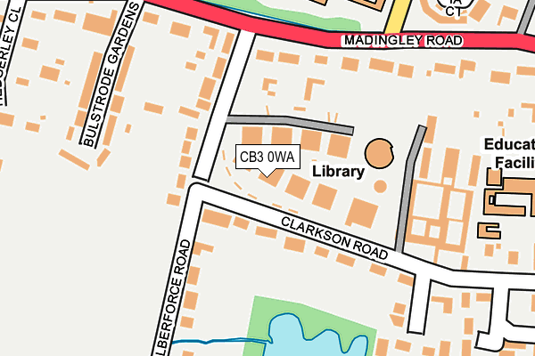 CB3 0WA map - OS OpenMap – Local (Ordnance Survey)
