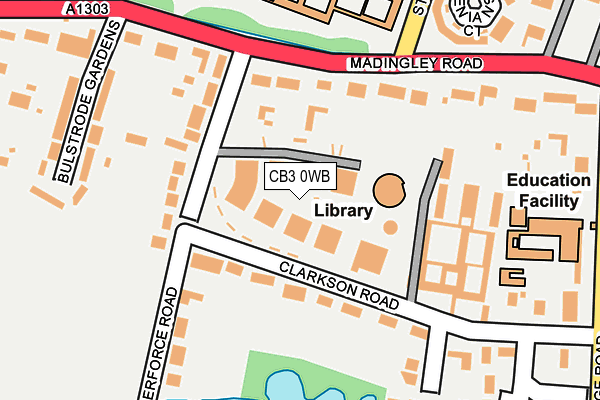 CB3 0WB map - OS OpenMap – Local (Ordnance Survey)