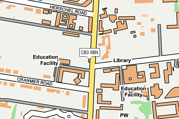 CB3 9BN map - OS OpenMap – Local (Ordnance Survey)