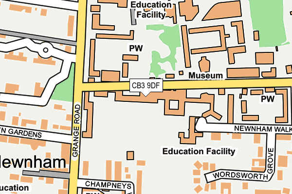 CB3 9DF map - OS OpenMap – Local (Ordnance Survey)