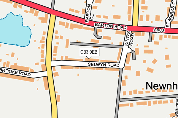 CB3 9EB map - OS OpenMap – Local (Ordnance Survey)