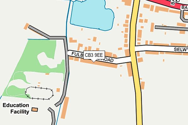 CB3 9EE map - OS OpenMap – Local (Ordnance Survey)