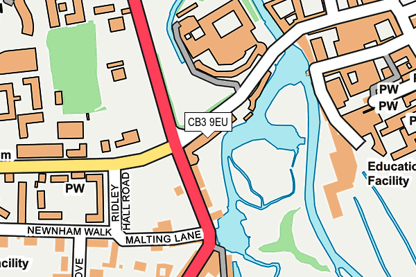 CB3 9EU map - OS OpenMap – Local (Ordnance Survey)
