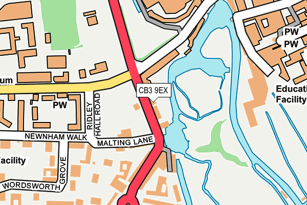 CB3 9EX map - OS OpenMap – Local (Ordnance Survey)