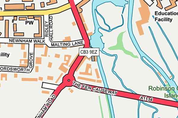 CB3 9EZ map - OS OpenMap – Local (Ordnance Survey)