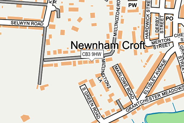 CB3 9HW map - OS OpenMap – Local (Ordnance Survey)