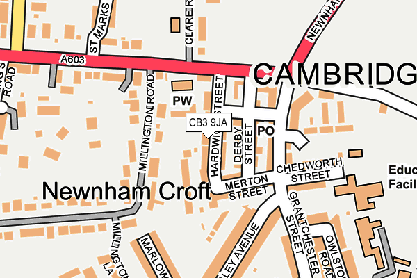 CB3 9JA map - OS OpenMap – Local (Ordnance Survey)