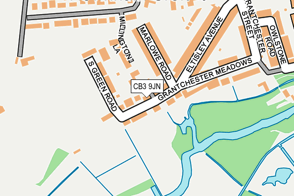 CB3 9JN map - OS OpenMap – Local (Ordnance Survey)