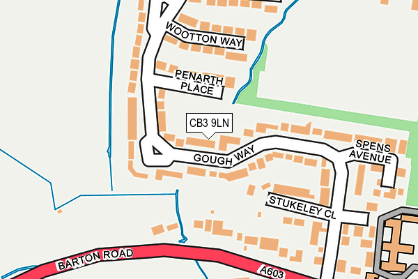CB3 9LN map - OS OpenMap – Local (Ordnance Survey)