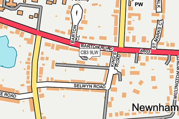 CB3 9LW map - OS OpenMap – Local (Ordnance Survey)