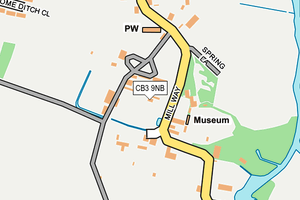 CB3 9NB map - OS OpenMap – Local (Ordnance Survey)