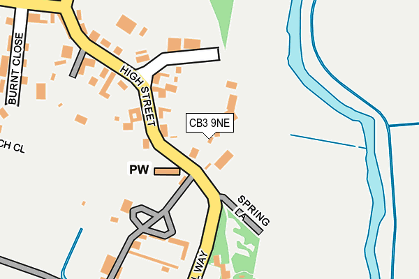 CB3 9NE map - OS OpenMap – Local (Ordnance Survey)
