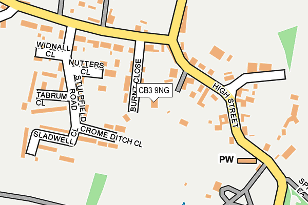 CB3 9NG map - OS OpenMap – Local (Ordnance Survey)