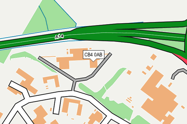 CB4 0AB map - OS OpenMap – Local (Ordnance Survey)