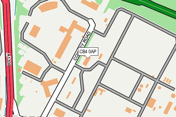 CB4 0AP map - OS OpenMap – Local (Ordnance Survey)