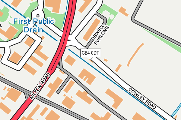 CB4 0DT map - OS OpenMap – Local (Ordnance Survey)