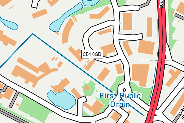 CB4 0GD map - OS OpenMap – Local (Ordnance Survey)