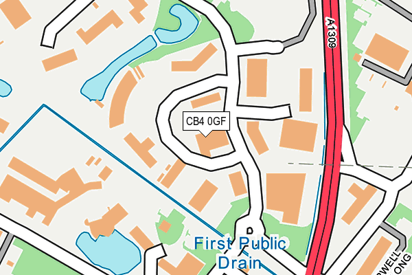 CB4 0GF map - OS OpenMap – Local (Ordnance Survey)