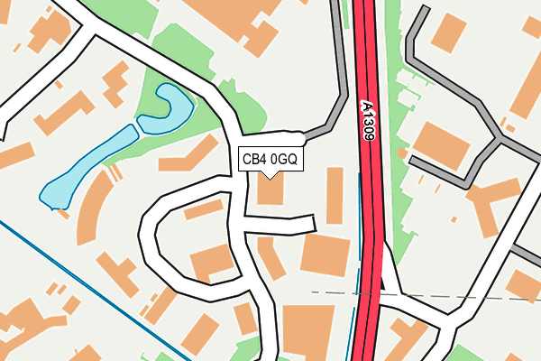 CB4 0GQ map - OS OpenMap – Local (Ordnance Survey)