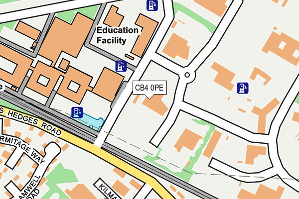 CB4 0PE map - OS OpenMap – Local (Ordnance Survey)