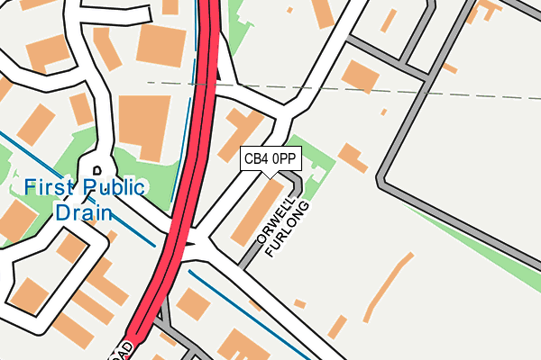 CB4 0PP map - OS OpenMap – Local (Ordnance Survey)