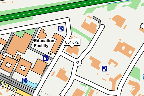 CB4 0PZ map - OS OpenMap – Local (Ordnance Survey)