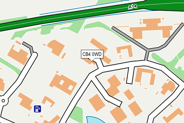 CB4 0WD map - OS OpenMap – Local (Ordnance Survey)